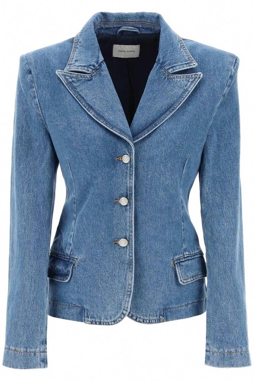 NEW MAGDA BUTRYM women's single-breasted jacket in blue